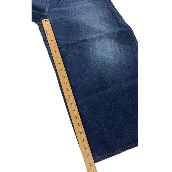 PRPS Women's Gaucho Cropped Wide Leg Jeans Dark Wash 100% Cotton Size 26 New - Picture 6 of 16